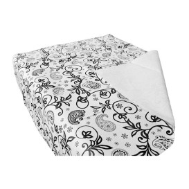 Nappe en papier 1x1m Cachemire Noir 37g (400 Unités)