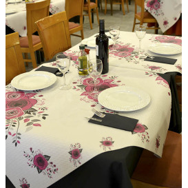 Nappe en papier 1,2x1,2m "Bouquet" 37g (300 Unités)