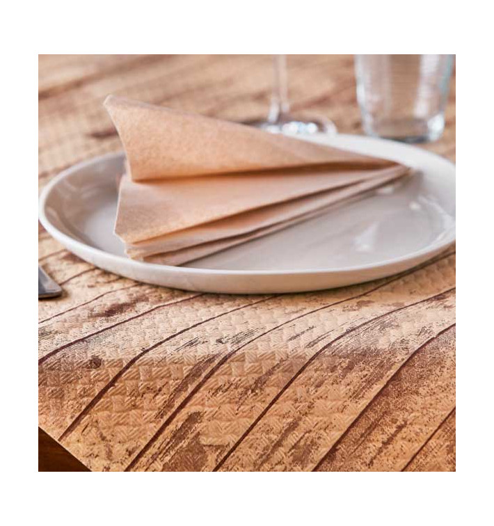 Nappe en papier 1,2x1,2m Kraft "Bois" 37g (300 Unités) Nappe en papier 1,2x1,2m Kraft "Bois" 37g (300 Unités)