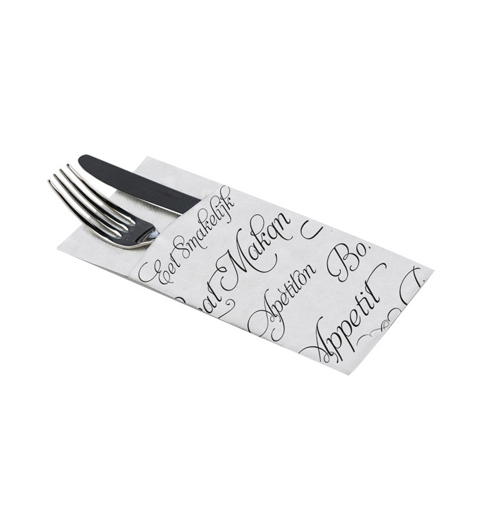 Serviette Kangourou Airlaid "Bon Appetit" 33x40cm (30 Utés) Serviette Kangourou Airlaid "Bon Appetit" 33x40cm (30 Utés)