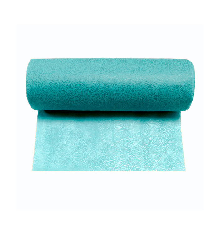 Nappe Rouleau en Non-Tissé PLUS Turquoise 1,2x45m P40cm (1 Uté) Nappe Rouleau en Non-Tissé PLUS Turquoise 1,2x45m P40cm (1 Uté)