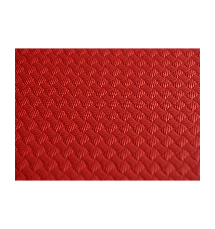 Nappe en papier 1,2x1,2 Mètre Rouge 40g (300 Unités)