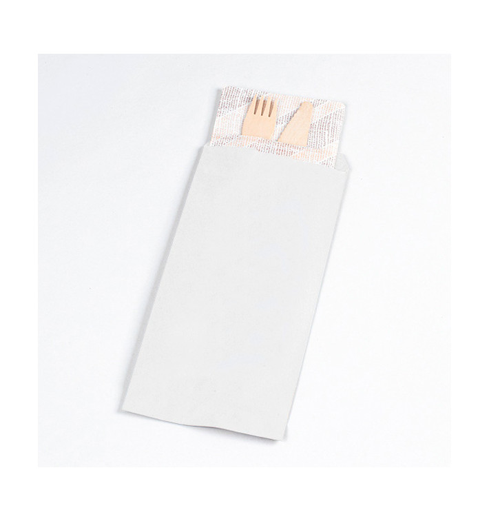 Enveloppe Porte-Couverts Blanc 11x24cm (1000 Utés) Enveloppe Porte-Couverts Blanc 11x24cm (1000 Utés)