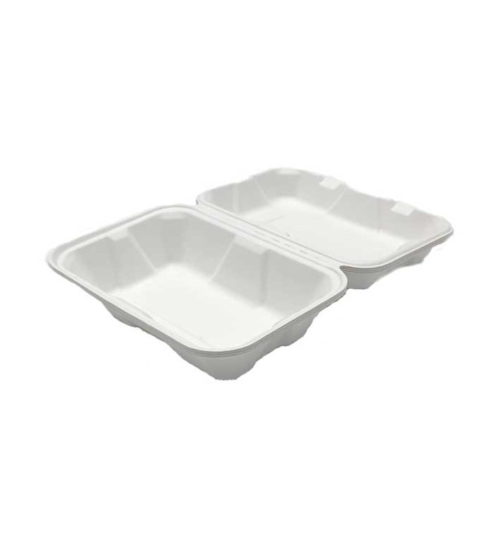 Boîte Bio en Canne à Sucre Blanc 23x15x7,7cm (200 Utés) Boîte Bio en Canne à Sucre Blanc 23x15x7,7cm (200 Utés)