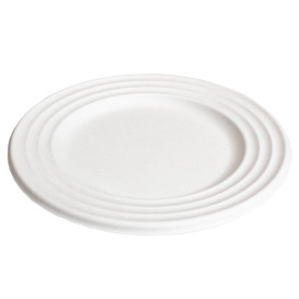 Assiette Canne à Sucre Premium Wave Blanc Ø18cm (600 Unités)