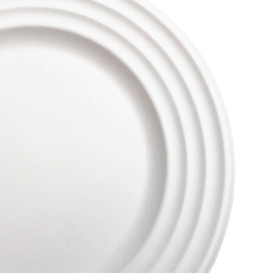 Assiette Canne à Sucre Premium Wave Blanc Ø18cm (600 Unités)