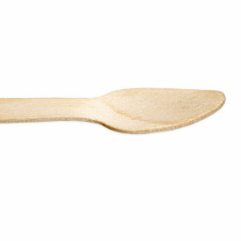 Mini Cuillère en Bois avec Vernis 9,6cm (100 Utés)