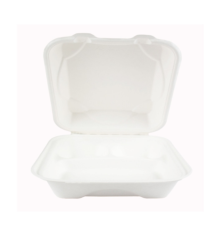 Emballage Canne à Sucre Blanche 3C 23x23x7,5cm (50 Utés) Emballage Canne à Sucre Blanche 3C 23x23x7,5cm (50 Utés)