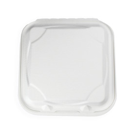 Emballage Canne à Sucre Blanche 3C 23x23x7,5cm (50 Utés)