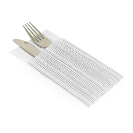 Serviette Kangourou Airlaid "Basic Gris" 33x40cm (30 Utés)
