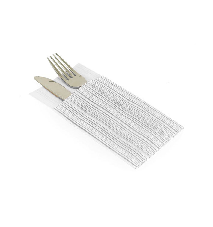 Serviette Kangourou Airlaid "Basic Gris" 33x40cm (30 Utés) Serviette Kangourou Airlaid "Basic Gris" 33x40cm (30 Utés)