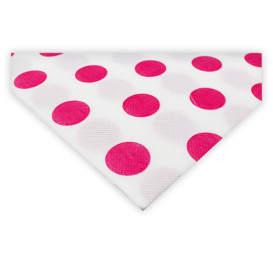 Serviette Papier molletonnée "Pois Fuchsia" 40x40cm (600 Utés)