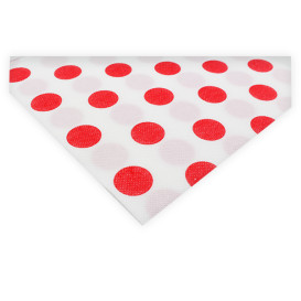 Serviette Papier molletonnée "Pois Rouge" 40x40cm (50 Utés)