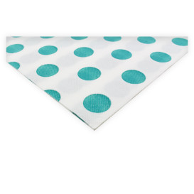 Serviette Papier molletonnée "Pois Turquoise" 40x40cm (600 Utés)