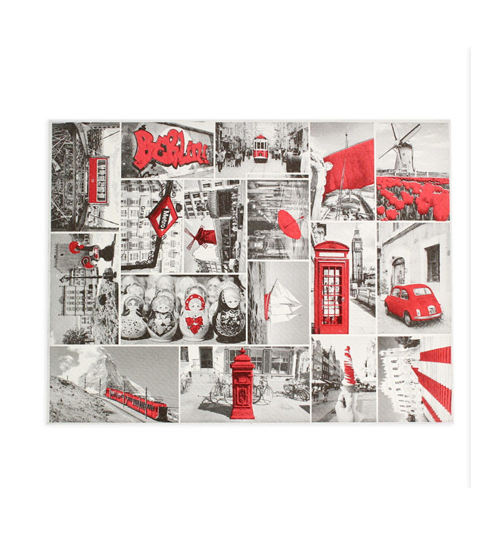 Set de Table papier 30x40cm "Europe" 50g (2500 Utés) Set de Table papier 30x40cm "Europe" 50g (2500 Utés)