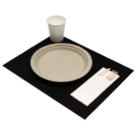 Set de Table en Non-Tissé PLUS Noir 30x40cm (500 Utés)