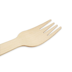 Fourchette en Bois Emballée 16cm (25 Utés)