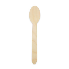 Cuillère en Bois Emballée 16cm (25 Utés)