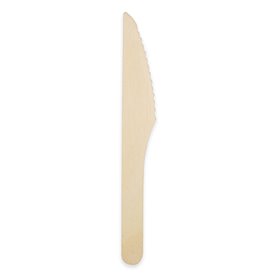 Couteau en Bois Emballé 16,5cm (500 Utés)