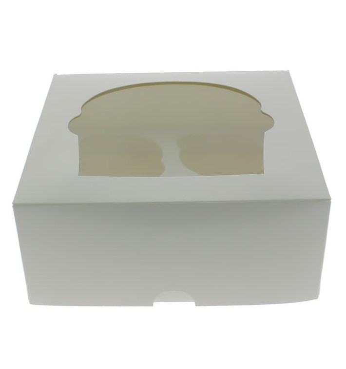 Boîte pour 4 Cupcakes Blanc avec insert (140 Unités) Boîte pour 4 Cupcakes Blanc avec insert (140 Unités)