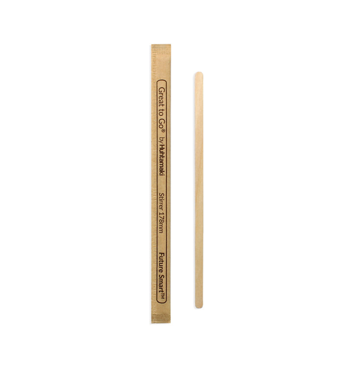 Agitateur en Bois Naturel pour Café Emballé 17,8cm (1000 Utés) Agitateur en Bois Naturel pour Café Emballé 17,8cm (1000 Utés)