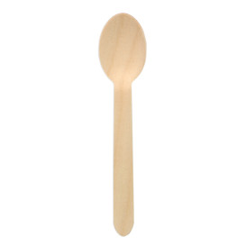 Cuillère en Bois Emballée 16cm (25 Utés)