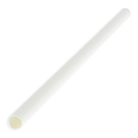 Paille Droite Papier Blanc Ø6mm 14,5cm (500 Utés)