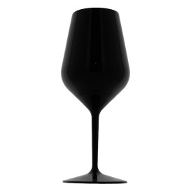 Flûte Réutilisable pour Vin Tritan Noir 470ml (1 Unité)