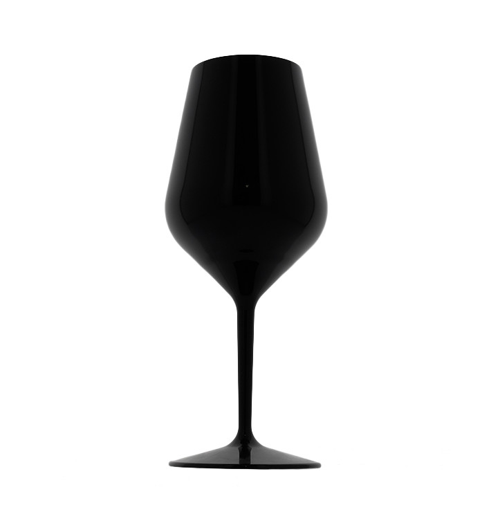 Flûte Réutilisable pour Vin Tritan Noir 470ml (1 Unité) Flûte Réutilisable pour Vin Tritan Noir 470ml (1 Unité)
