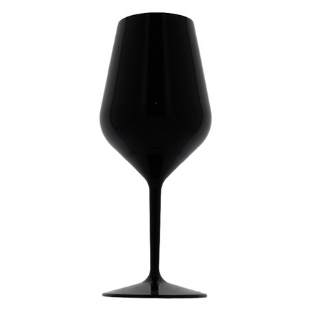 Verre Réutilisable pour Vin Tritan Noir 470ml (1 Unité)