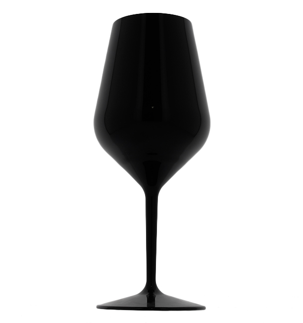 Flûte Réutilisable pour Vin Tritan Noir 470ml (6 Unités)