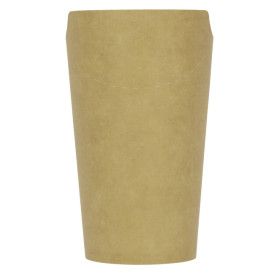 Gobelet Carton Ingraissable Effet Kraft avec Rabat 16Oz/480ml (50 Utés)