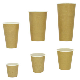 Gobelet Carton Kraft 100% ECO 16 Oz/480ml Ø9cm (1000 Unités)