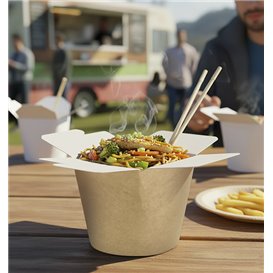 Boîte à Repas 100% ECO Effet Kraft 26Oz/780ml (50 Utés)