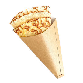 Cornet Carton Kraft "Crêpes" 12x2,5x19cm 300g/m2 (2000 Utés)