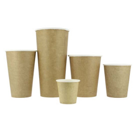 Gobelet Carton Kraft 100% ECO 2,5Oz/75ml Ø5cm (50 Unités)