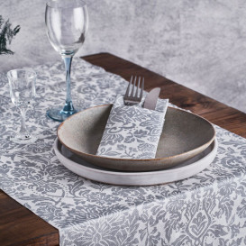 Nappe Rouleau en Airlaid 0,4x48m "Versailles" Gris 50g/m² P30cm (6 Utés)