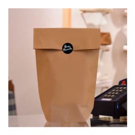 Sac en Papier avec Fond Hexagonal Kraft 23x35cm (50 Utés)
