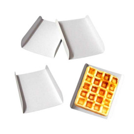 Emballage blanc pour gaufre 13,5x10cm (1500 Utés)