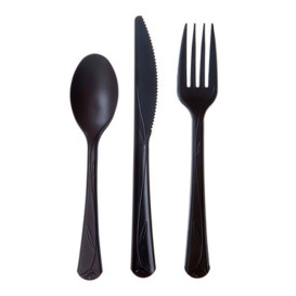 Cuillère Compostable CPLA Premium Noir 15,5 cm (500 Utés)