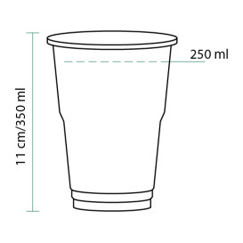 Gobelet Plastique PET Cristal 350ml Transparent (50 Unités)