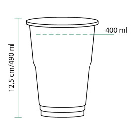 Gobelet Plastique PET Cristal 490 ml Transparent (960 Utés)