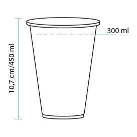 Gobelet PLA Bio Transparent 450ml Ø9,5cm (1200 Unités)