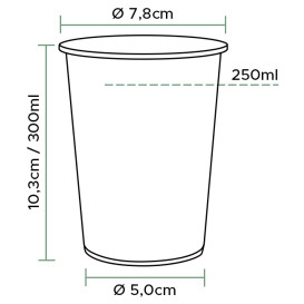Gobelet PLA Bio Transparent 299ml Ø7,8cm (2000 Unités)