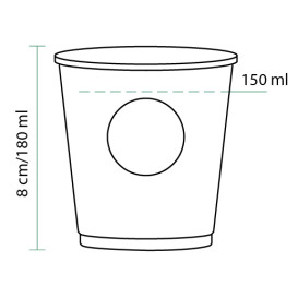 Gobelet Carton Blanc 6Oz/180ml Ø7,0cm (3.000 Utés)