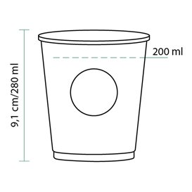 Gobelet Carton Cupmatic 9Oz/280ml Ø8,0cm (1000 Utés)