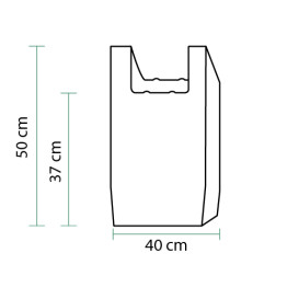 Sac à Bretelles 100% Compostable 40x50cm (100 Utés)