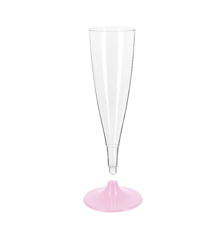 Flûte Champagne Plastique PS Réutilisable Pied Blanc 140ml 2P (6 Utés) Flûte Champagne Plastique PS Réutilisable Pied Blanc 140ml 2P (6 Utés)
