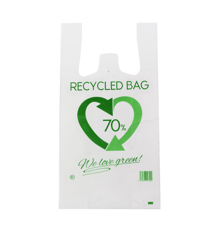 Sac à Bretelles 70% Recyclé 30x40cm 50µm (100 Utés) Sac à Bretelles 70% Recyclé 30x40cm 50µm (100 Utés)