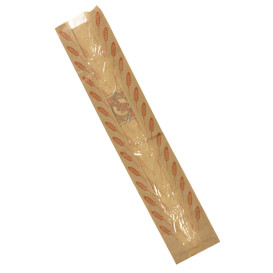 Sac Papier Kraft Fenêtre "Espigas" 14+7x55cm (1000 Utés)